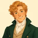 Drawn portrait of Charles Bingley