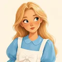 Drawn portrait of Alice