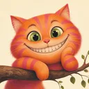 Drawn portrait of Cheshire Cat