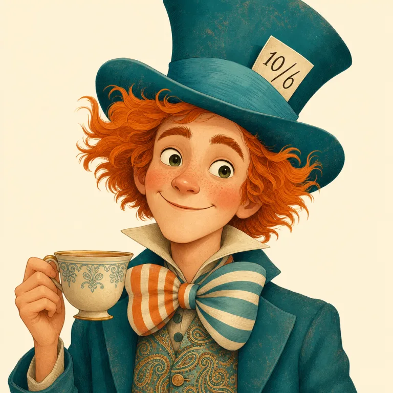 Drawn portrait of the Mad Hatter