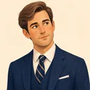 Drawn portrait of Nick Carraway