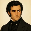 Drawn portrait of Edward Rochester