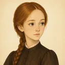 Drawn portrait of Helen Burns