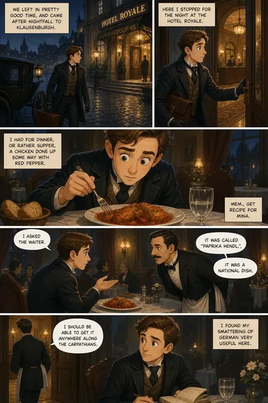 A comic page from Dracula.