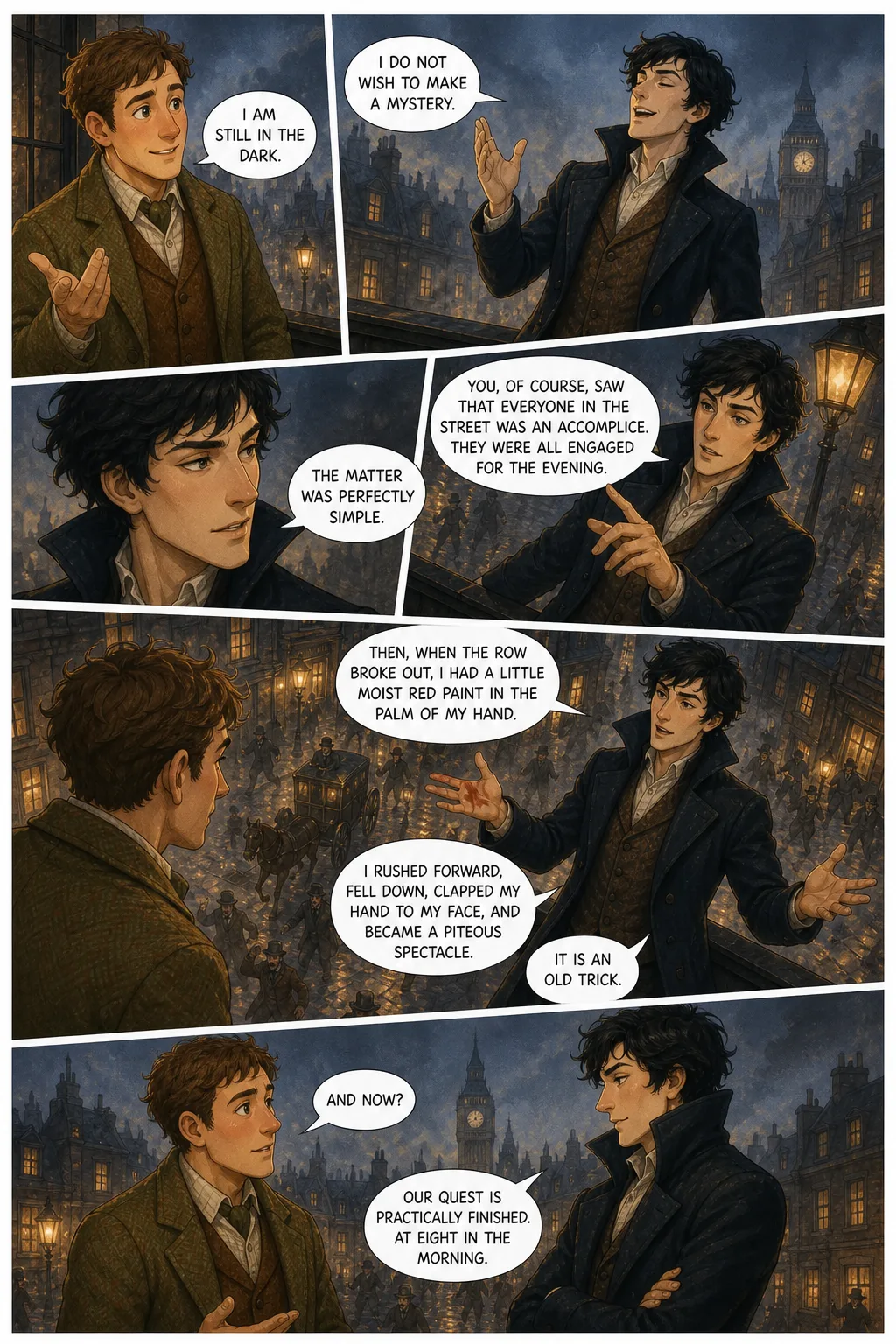 The Adventures of Sherlock Holmes, illustrated page 27: I am still in the dark.